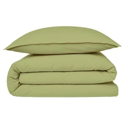 Housse de couette en coton 57 fils unie 200x200cm