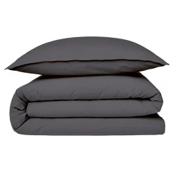 Housse de couette en coton 57 fils unie 200x200cm