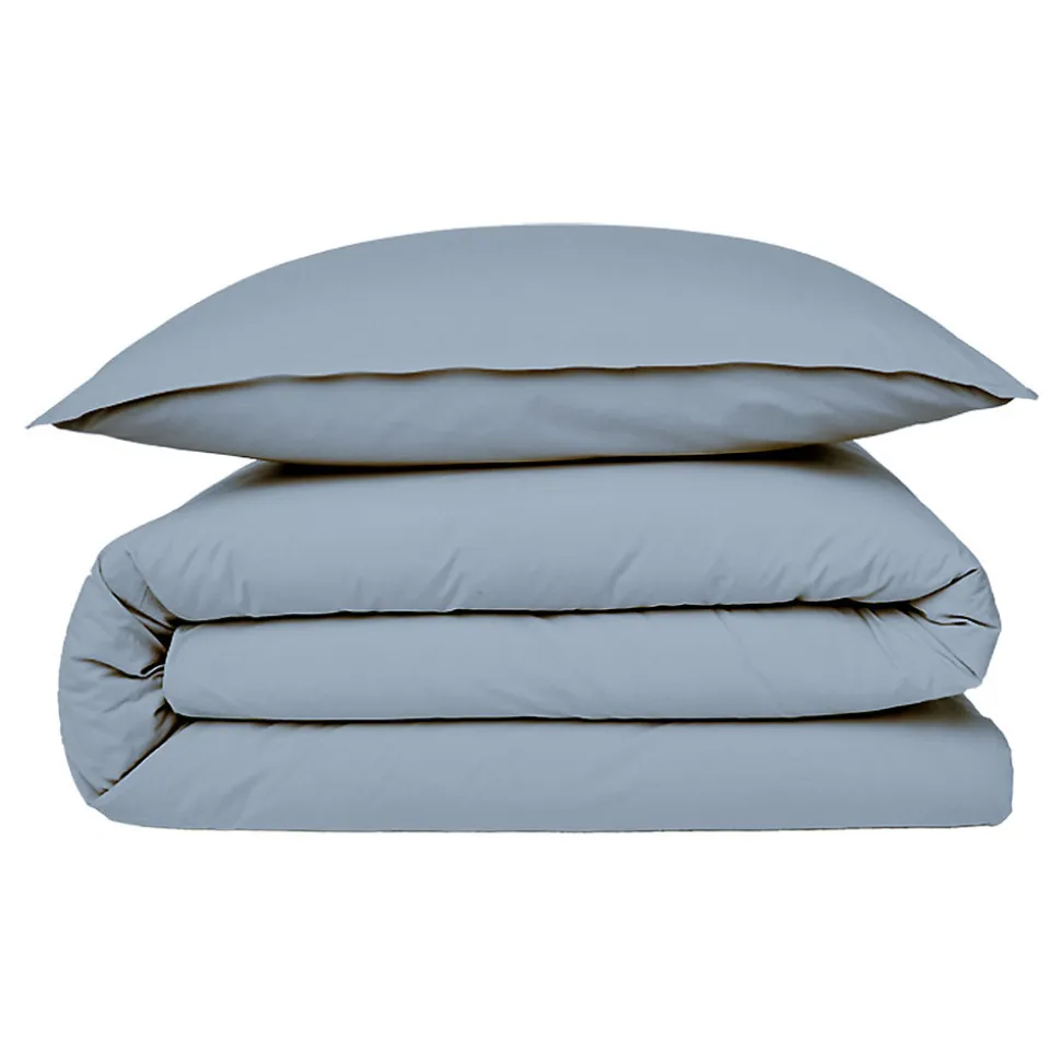 Housse de couette en coton 57 fils unie 200x200cm