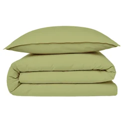 Housse de couette en coton 57 fils unie 260x240cm