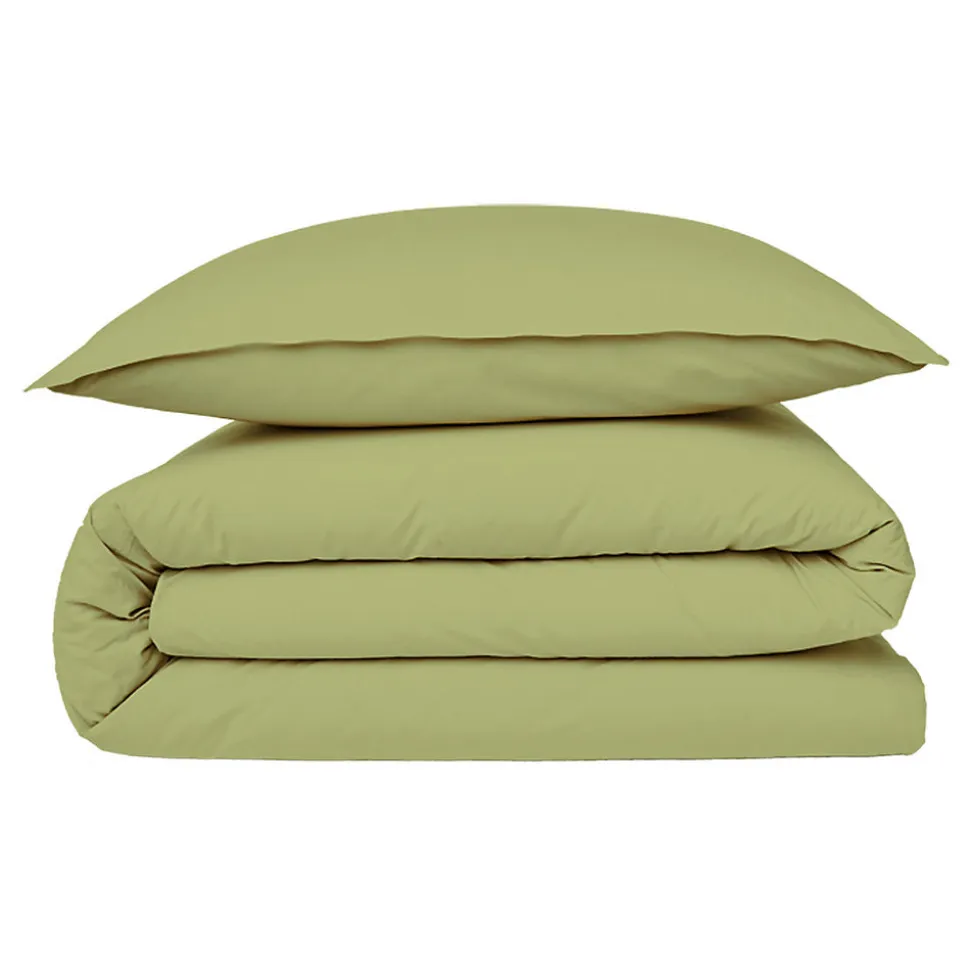 Housse de couette en coton 57 fils unie 260x240cm