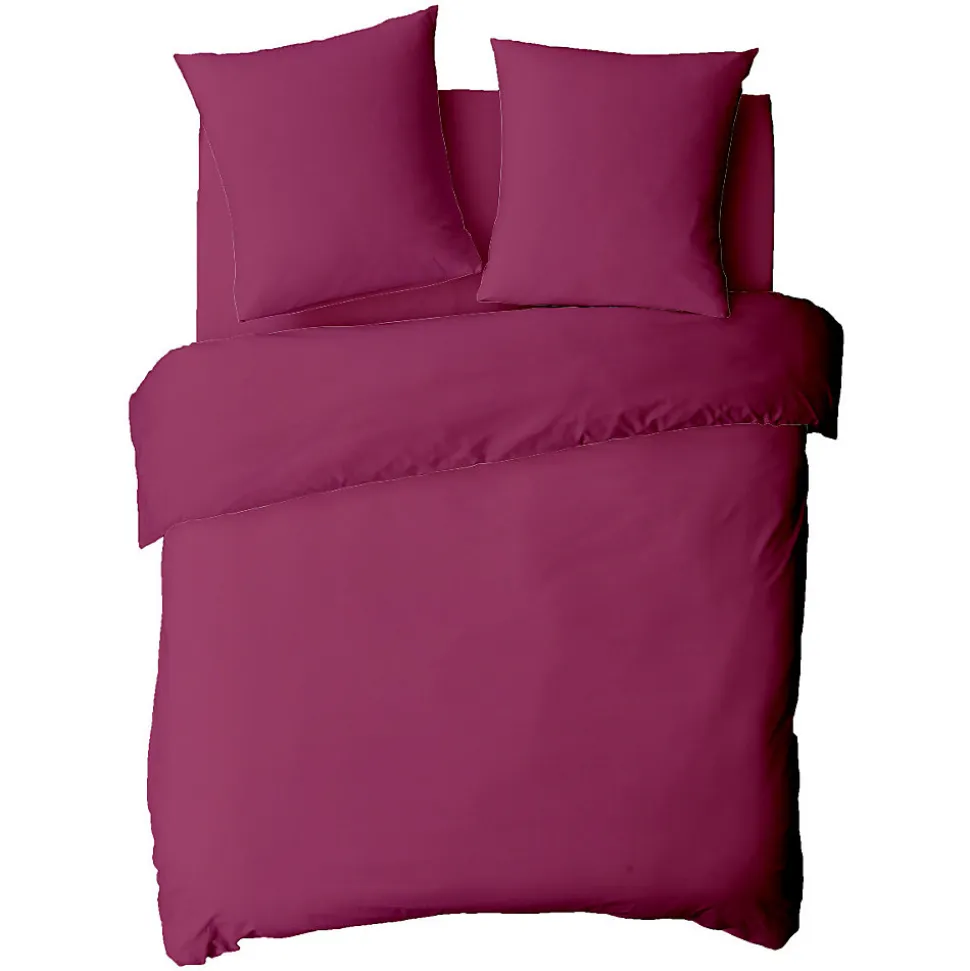 Housse de couette en coton 57 fils unie 140x200cm