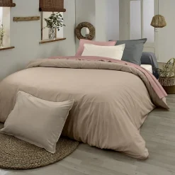 Housse de couette en coton biologique (200x200 cm - Ficelle)