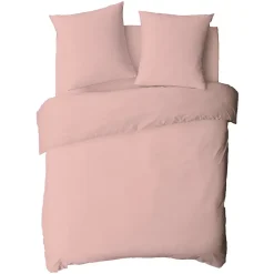 Housse de couette en coton 57 fils unie 200x200cm