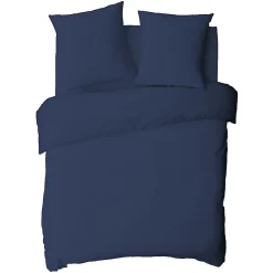 Housse de couette en coton 57 fils unie 200x200cm