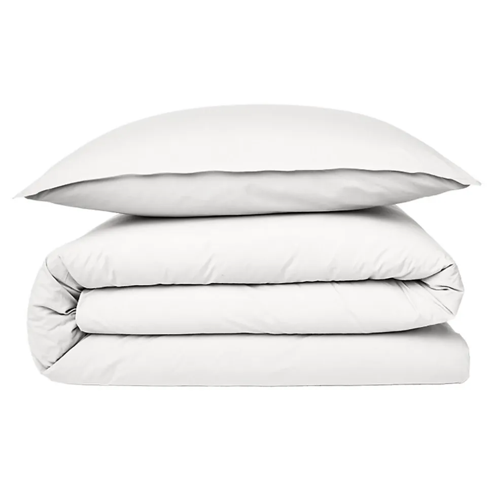 Housse de couette en coton 57 fils unie 140x200cm