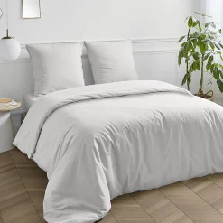 Housse de couette en coton 57 fils unie 140x200cm