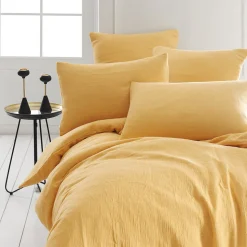 Housse de couette en gaze de coton Miel 200x200 cm LOFT