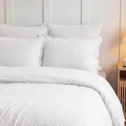 Housse de couette en gaze de coton Blanc 200x200 cm LOFT