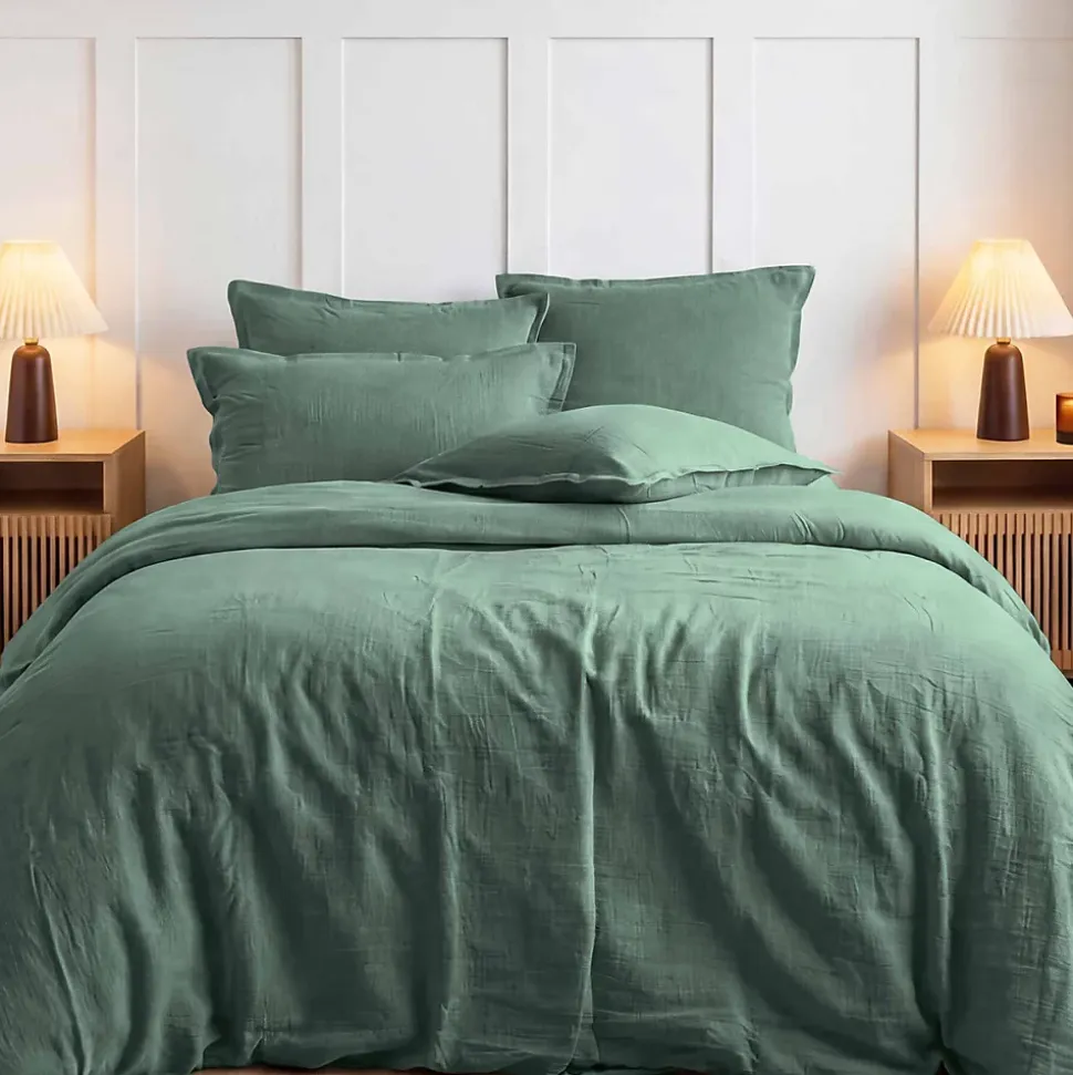 Housse de couette en gaze de coton Lichen 260x240 cm LOFT