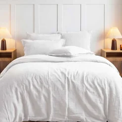 Housse de couette en gaze de coton Blanc 240x220 cm LOFT