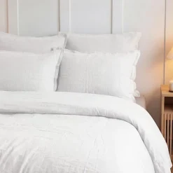 Housse de couette en gaze de coton Blanc 240x220 cm LOFT