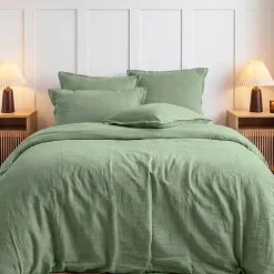 Housse de couette en gaze de coton Sauge 240x220 cm LOFT