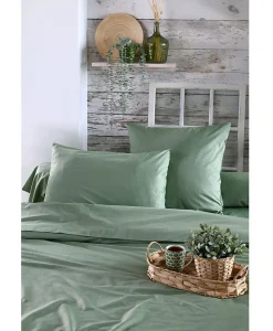 Housse de couette en percale de coton uni Elysée