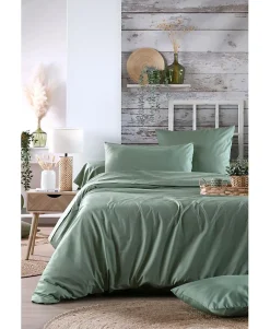 Housse de couette en percale de coton uni Elysée