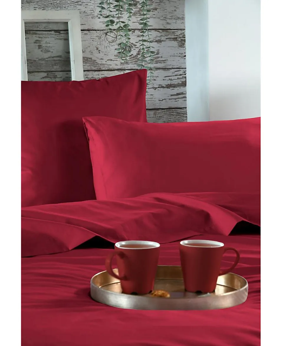 Housse de couette en percale de coton uni Elysée