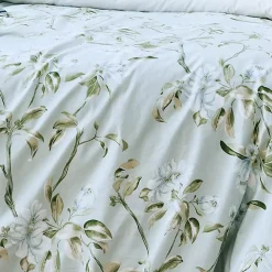 Housse de couette en percale de coton au style anglais (140x200 cm - Céladon)