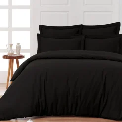 Housse de couette en percale coton Noir 240x220 cm SOFT PERCALE