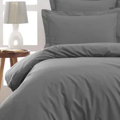 Housse de couette en percale coton Galet 200x200 cm SOFT PERCALE