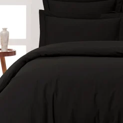 Housse de couette en percale coton Noir 260x240 cm SOFT PERCALE