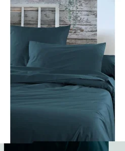 Housse de couette en percale de coton uni Elysée