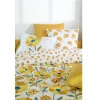 Housse de couette en percale de coton motif floral