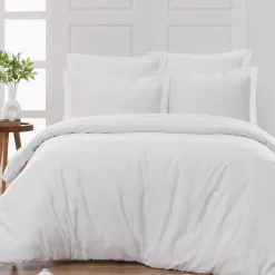Housse de couette en percale coton Blanc 200x200 cm SOFT PERCALE