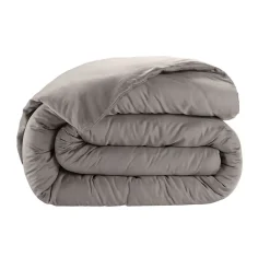 Housse de couette en satin de coton Uni