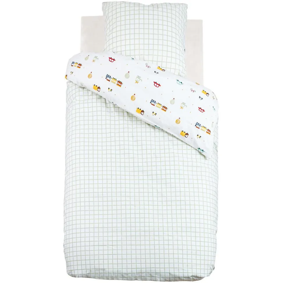 Housse de couette enfant 140x200 VOITURES + taie coton 57 fils