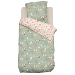 Housse de couette enfant 140x200 Fée + taie coton 57 fils