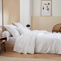 Housse de couette esprit grand hôtel (280x240 cm - Blanc)