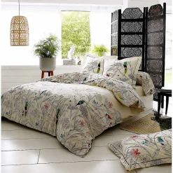Housse de couette faune et flore (200x200 cm - Ecru)