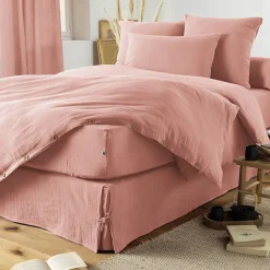 Housse de couette "Gaïa" toutes dimensions "Gaze de Coton" - Gaïa Rose Pêche - Housse de couette 260 x 240 cm
