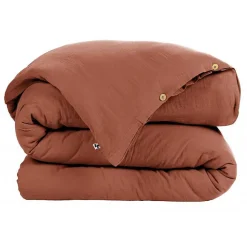 Housse de couette "Gaïa" toutes dimensions "Gaze de Coton" - Gaïa Terracotta - Housse de couette 140 x 200 cm