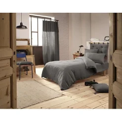 Housse de couette "Gaïa" toutes dimensions "Gaze de Coton" - Gaïa Granit - Housse de couette 140 x 200 cm