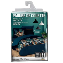 Housse de couette imprimé allover 42 fils