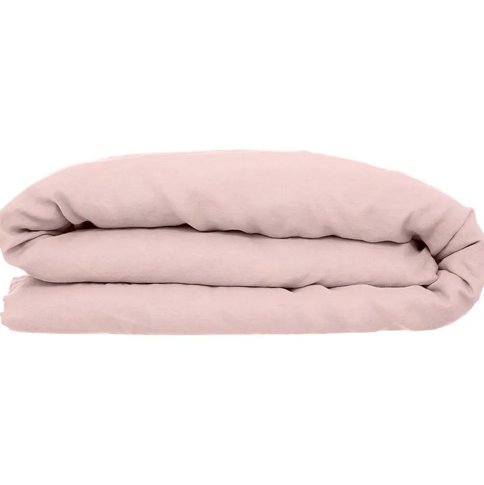 Housse de couette Linah - rose - lin lavé 260x240 cm - Atmosphera