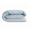 Housse de couette "Manoir" percale pur coton peigné longues fibres 80 fils/cm² Vent du sud - Glacier - Housse de couette 240 x 220