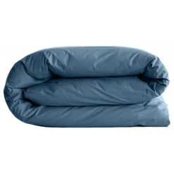 Housse de couette "Manoir" percale pur coton peigné longues fibres 80 fils/cm² Vent du sud - Marine - Housse de couette 260 x 240