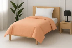 Housse de couette Polycoton Pêche - 1 personne 140 x 200 - 488-3