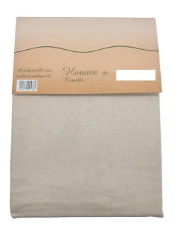 Housse de couette Polycoton Taupe - 2 personnes 220 x 240 - Toutes saisons - MORTREUX