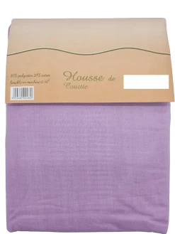 Housse de couette Polycoton Lilas - 2 personnes 220 x 240 - Toutes saisons - MORTREUX