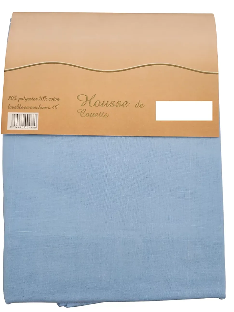 Housse de couette Polycoton Bleu ciel - 2 personnes 220 x 240 - Toutes saisons - MORTREUX