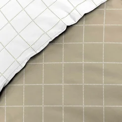 Housse de couette réversible 240 x 220 cm + 2 taies CADRIA 100% coton 57 fils