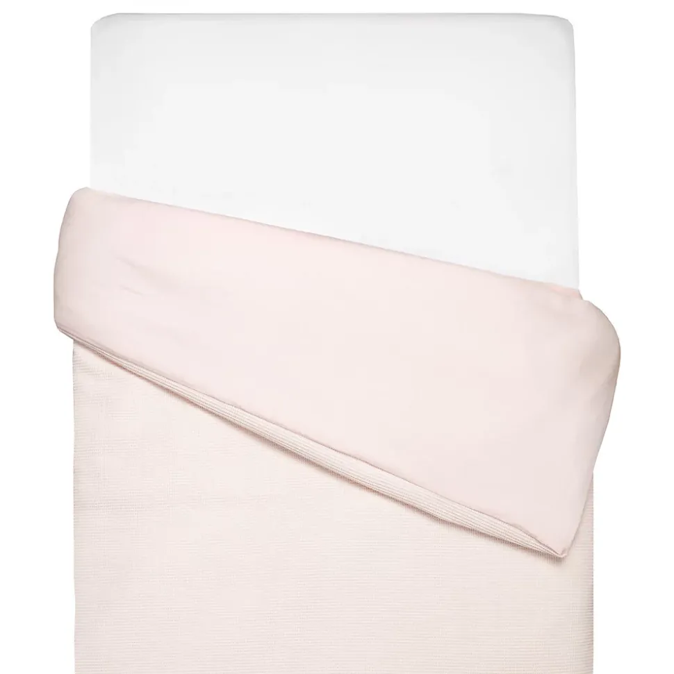 Housse de couette réversible gaze de coton & nid d'abeille