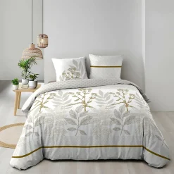 Housse de couette réversible 240 x 220 cm + 2 taies Coton 57 fils RAONI