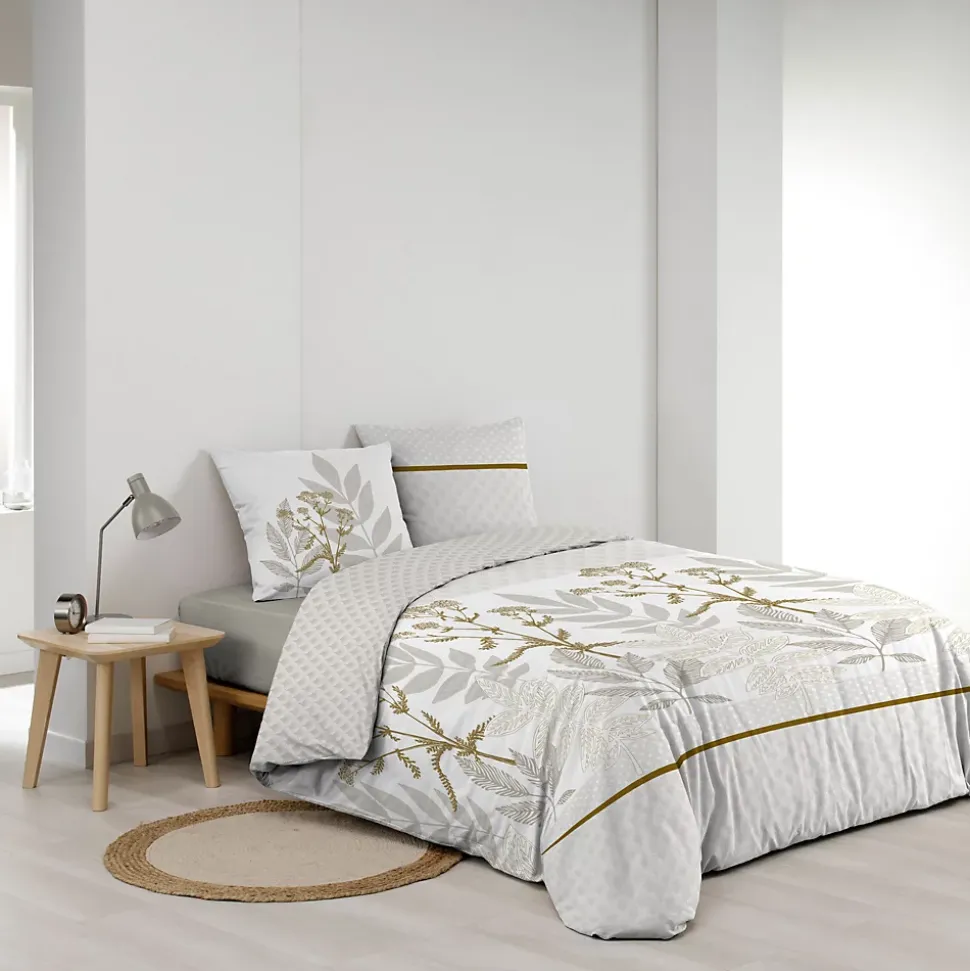 Housse de couette réversible 240 x 220 cm + 2 taies Coton 57 fils RAONI