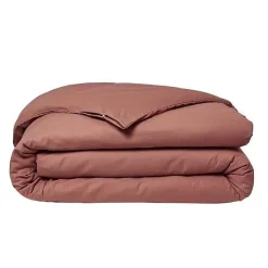 Housse de couette TODAY Essential - 220 x 240 cm - 2 personnes - 100% Coton uni - Terracotta