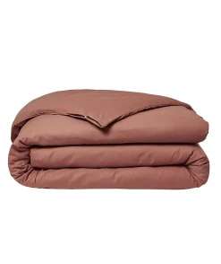 Housse de couette TODAY Essential - 240 x 260 cm - 2 personnes - 100% Coton uni - Terracotta