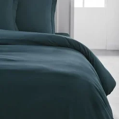 Housse de couette TODAY Essential - 220 x 240 cm - 2 personnes - 100% Coton uni - Paon